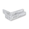 Snow White Marble 5/8x6x12 inch Split Face Ledger Panel Corner