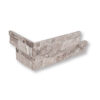 Silver Cream Travertine 5/8x6x12 inch Split Face Ledger Panel Corner