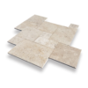 Ivory Light Travertine 1-1/4" Tumbled French Pattern