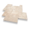 Ivory Premium Travertine 1-1/4" Tumbled French Pattern