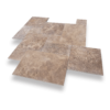Dark Walnut Travertine 1-1/4" Tumbled French Pattern
