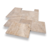 Light Walnut Travertine 1-1/4" Tumbled French Pattern